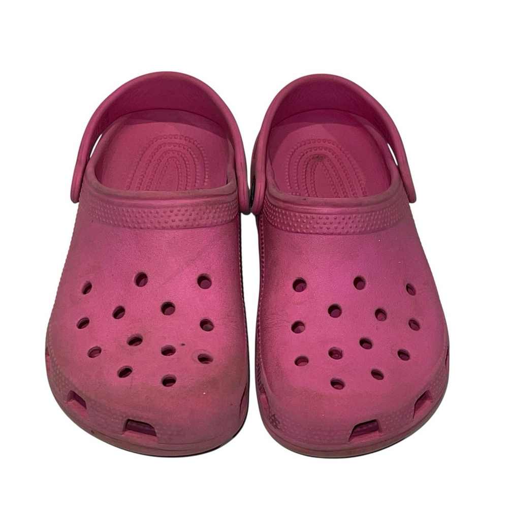 Crocs Hot Pink Kids J2 - Used - Wear On Heels